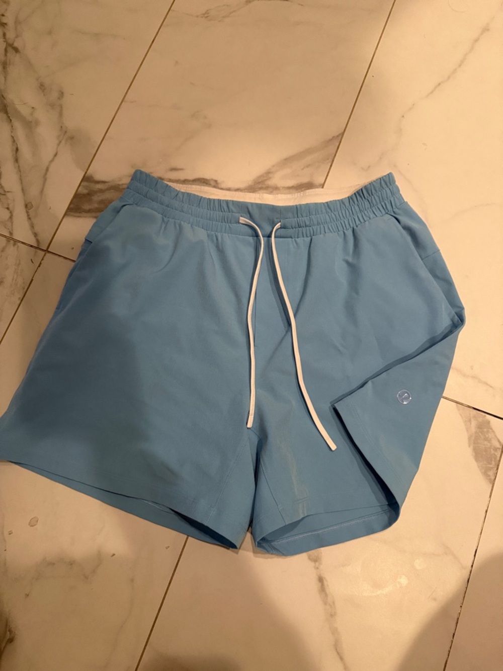 Lulu Lemon light Blue Drawstring swim shorts